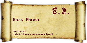 Baza Manna névjegykártya